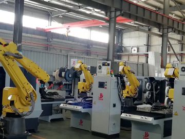 Multifunction CNC Buffing Machine , Robotic Polishing Cell For Faucet Hardware