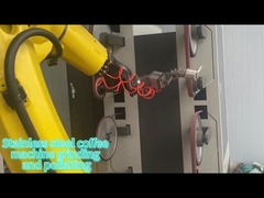Stainless steel coffee machine grinding and polishing