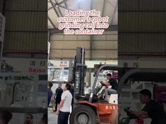 Loading the customers robot grinding cell into the container