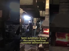 Semi-automatic gravity die-casting machine - customer usage demonstration
