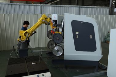 CNC Robotic Surface Belt Robotic Grinding Polishing Machine For Shower Tap Mixer