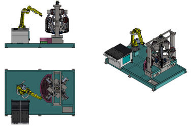 380V Brass Casting Workpiece Robot Grinding Machine