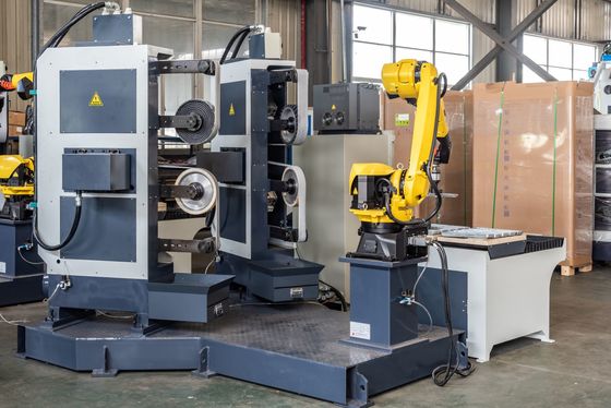 High Efficiency Robotic Surface Belt CNC Polishing Machine 380v For Metal Parts
