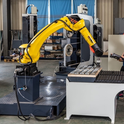 Buy Door Handle Robot Buffing Machine, Robotic Cell Metal Deburring Machine For Belt Polishing Door Handles online manufacture