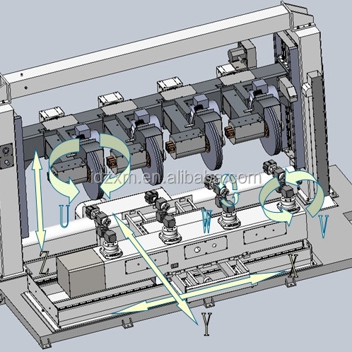 High Flexibility CNC Polishing Machine With Multiple Stations Simultaneous Operation For Brass Faucets, Zinc Door Handle