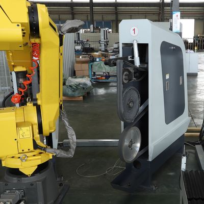 Fully Automatic Automatic Engine Motor Casing Polisher Metal Finishing Aluminum Alloy Door Handle Grinding Robot