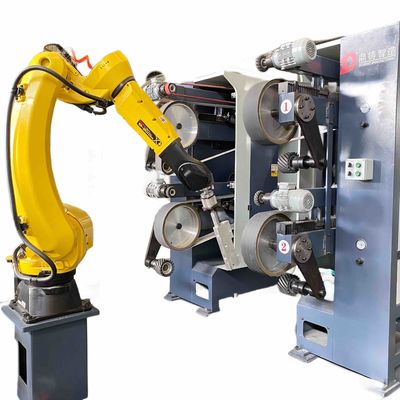 Compact Polishing Robotic Cell For Grinding Faucet Bodies