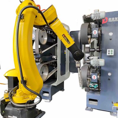 Automatic Grinding Robotic ABB Arm Deburring Brass Bathroom Fittings Polishing System Machine