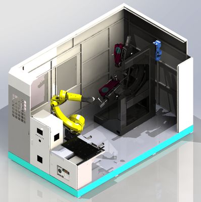 Αυτόματο σύστημα μηχανής στίλβωσης ρομπότ από κράμα ψευδαργύρου για εξαρτήματα από ανοξείδωτο χάλυβα με καμπύλες σωλήνες για φινίρισμα επιφανειών ακριβείας μετάλλων