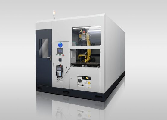 Fully Automatic High Productivity Robotic Grinding Machine for Multi Shape Metal Surface Finishing