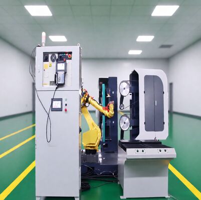 Fully Automatic Robotic Grinding Machine with High Safety Level and High Rigidity for Hardware Parts