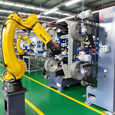 Automated Brass Casting Product Aluminum Alloy Polisher Machine Grinding Robot For Metal Deburring And Finishing