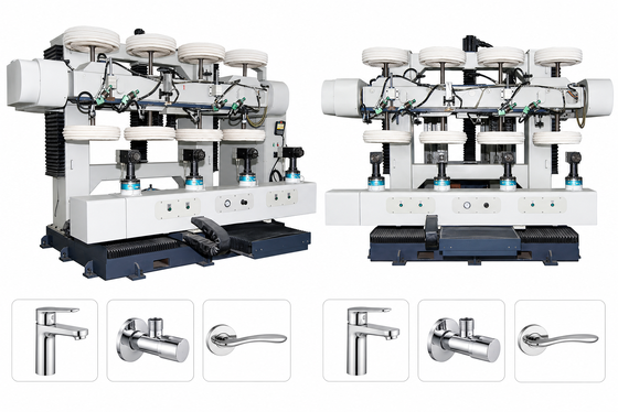High Speed 4-Axis Metal Surface Buffing Equipment for Mass Production Polishing