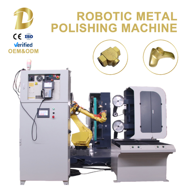 Multi-Station Rotary Table Robotic Grinding System 4-Position Continuous Production For Sanitary Hardware Finishing