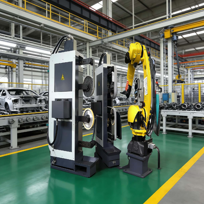 Robotic Die-Cast Aluminum Automotive Parts Deburring Cell Programmable Edge Radius Control For OEM Component Finishing