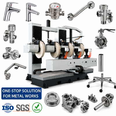 Aluminum Die Casting Surface Treatment Robot Cell Automated Grinding Deburring and Polishing System