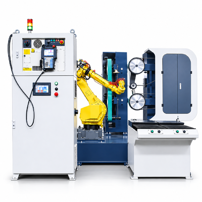 Robotic Deburring Grinding and Polishing Machine for Door Handles and Motorcycle Brake Levers